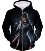 Syndicate Female Assassin Evie Frye Cool Black Hoodie - Zip Up Hoodie