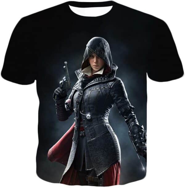 Syndicate Female Assassin Evie Frye Cool Black Zip Up Hoodie - T-Shirt