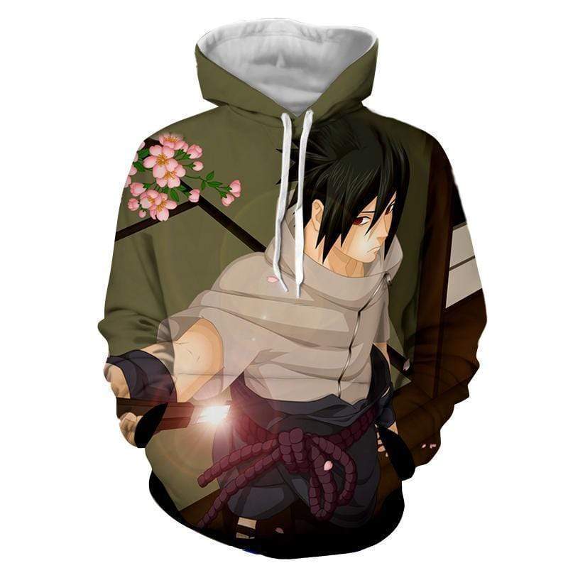 Uchiha Crest Sakura Hoodie - Katana Nartuo Hoodie