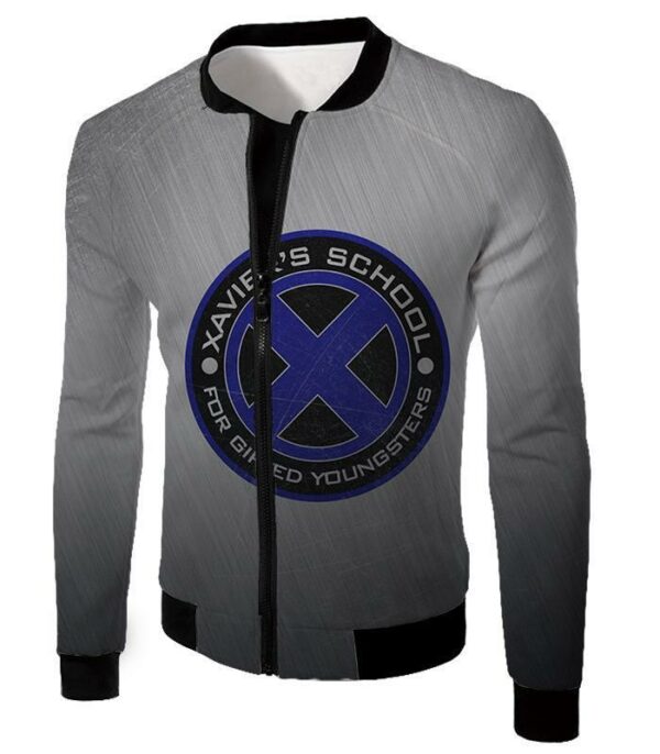 X-Men Charles Xaviers School For Gifted Youngsters Promo Grey Hoodie - Jacket