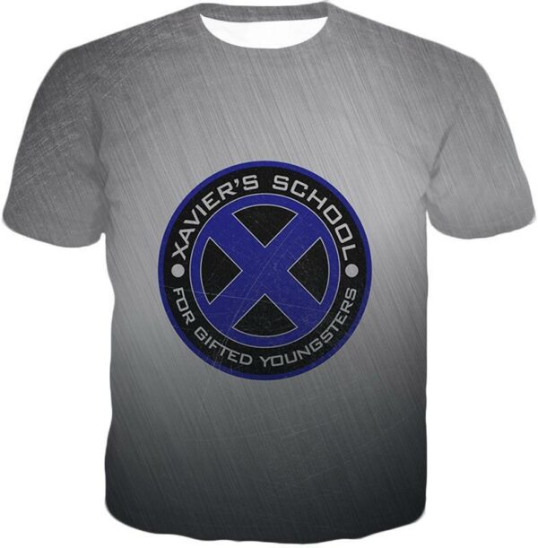 X-Men Charles Xaviers School For Gifted Youngsters Promo Grey Hoodie - T-Shirt