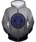 X-Men Charles Xaviers School For Gifted Youngsters Promo Grey Hoodie - Zip Up Hoodie