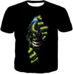 Crazily Angry Superhero Hulk Black Zip Up Hoodie - T-Shirt