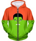 Fearsome Hulk Red And Green Hoodie - Zip Up Hoodie