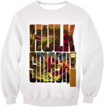 Hulk Smash White Hoodie - Sweatshirt