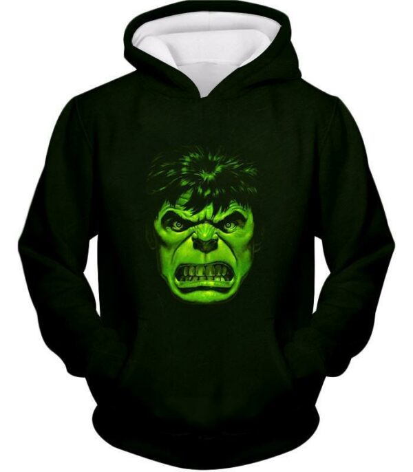 Incredible Green Hulk Promo Black Zip Up Hoodie - Hoodie