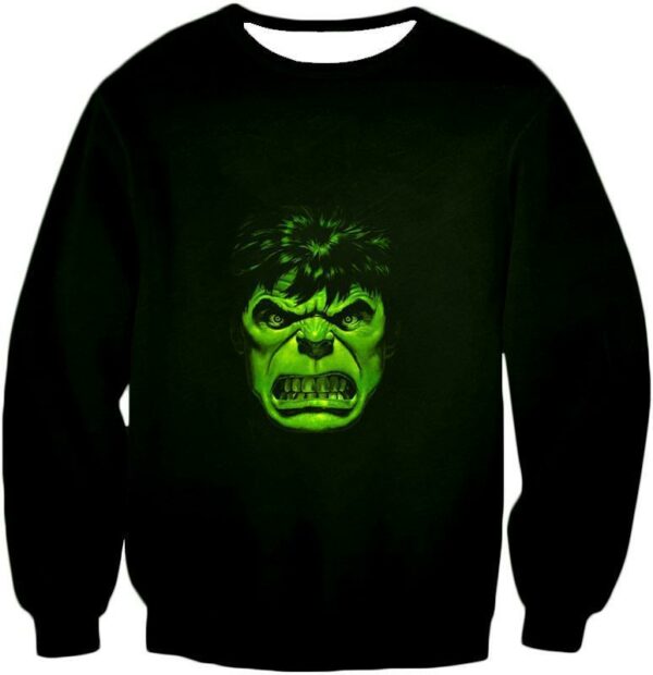 Incredible Green Hulk Promo Black Zip Up Hoodie - Sweatshirt