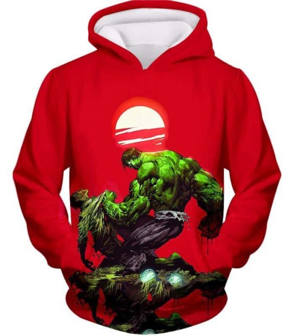 Most Powerful Hero Hulk Red Hoodie - Hoodie