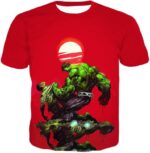 Most Powerful Hero Hulk Red Hoodie - T-Shirt