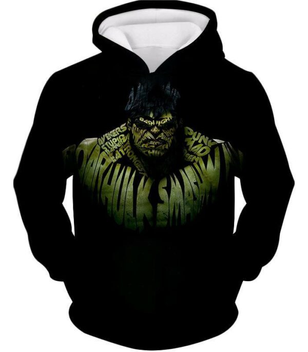 Movie Quotes Hulk Promo Black Zip Up Hoodie - Hoodie