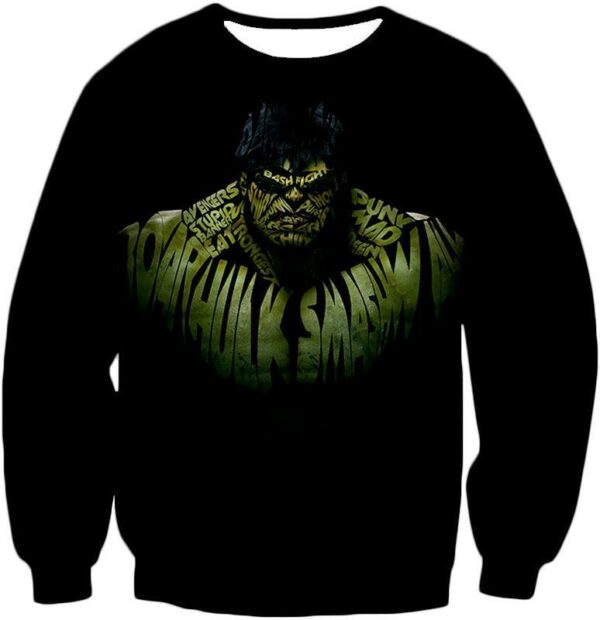 Movie Quotes Hulk Promo Black Zip Up Hoodie - Sweatshirt