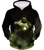 Super Hulk In Iron Mans Hulkbuster Suit Black Zip Up Hoodie - Hoodie