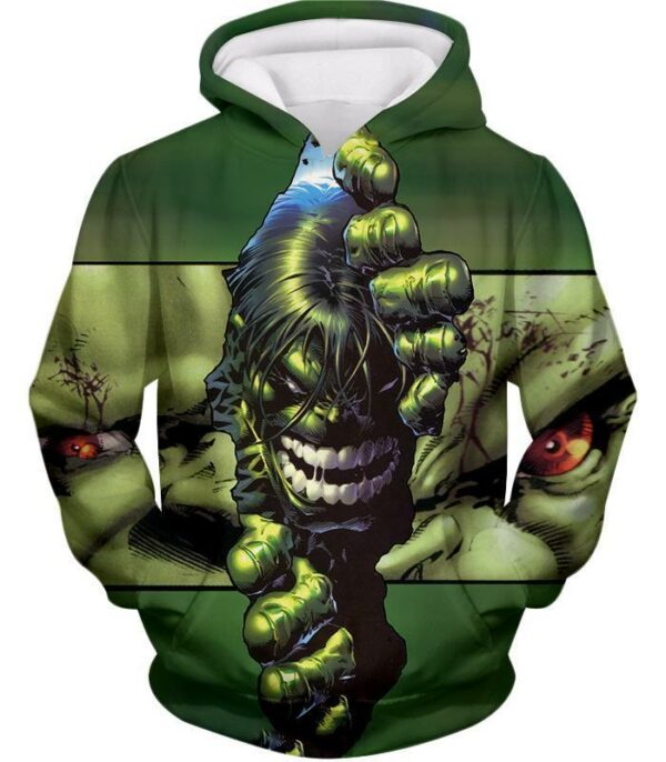 The Green Monster Hulk Zip Up Hoodie - Hoodie