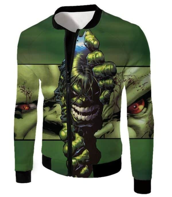 The Green Monster Hulk Zip Up Hoodie - Jacket