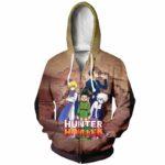 Hunter X Hunter Hoodie - HXH Team  Group 3D Graphic Zip Up Hoodie Jacket