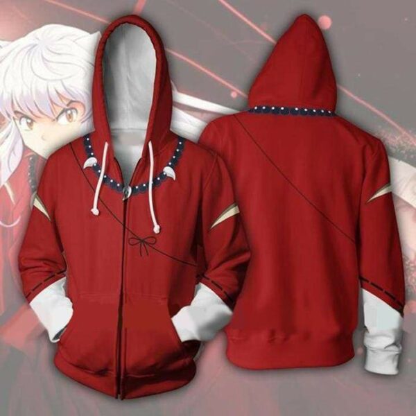 Inuyasha Cosplay Zip Up Hoodie