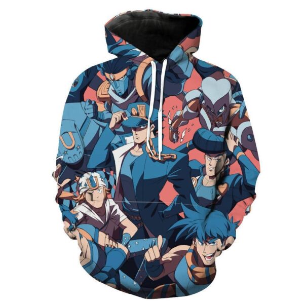 All JoJo Characters Hoodie - JoJo's Bizarre Adventure Character Hoodie