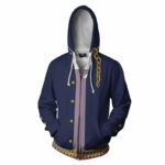 JoJo's Bizarre Adventure Jotaro Kujo Cosplay Zip Up Hoodie