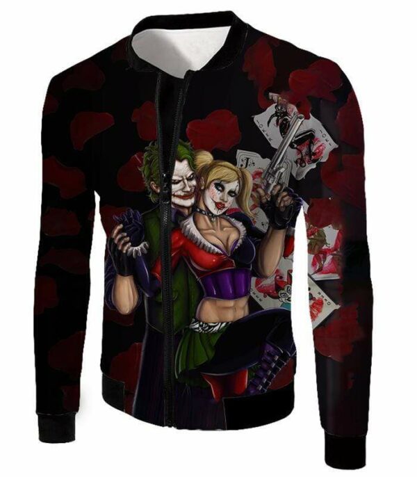 Best Villain Couple Joker X Harley Quinn Graphic Hoodie - Jacket