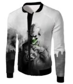 Deadliest Villain The Joker HD Graphic White Hoodie - Jacket