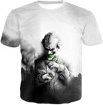 Deadliest Villain The Joker HD Graphic White Hoodie - T-Shirt