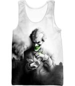 Deadliest Villain The Joker HD Graphic White Hoodie - Tank Top