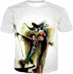 Gothams King And Queen Joker And Harley White Hoodie - T-Shirt