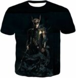 Loki Odinson The Asgardian Cool Black Action Hoodie - T-Shirt