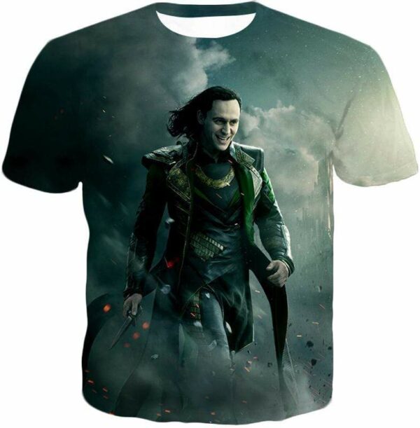 Loki Odinson The War Criminal Avengers Promo Action Zip Up Hoodie - T-Shirt