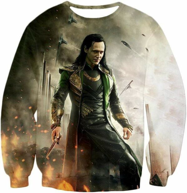 Marvels Mind Controlling Villain Loki Graphic Action Hoodie - Sweatshirt