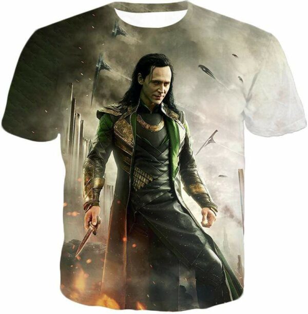 Marvels Mind Controlling Villain Loki Graphic Action Hoodie - T-Shirt