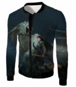 Ultimate Marvel Villain Loki Animated Print Zip Up Hoodie - Jacket