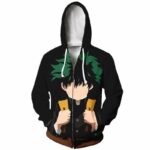 Izuku Midoriya Vector Form 3D Hoodie - My Hero Academia Zip Up Hoodie