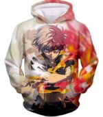 My Hero Academia Hoodie - My Hero Academia Being The Best Shoto Todoroki Half Cold Half Hot Hero Action Zip Up Hoodie - Hoodie