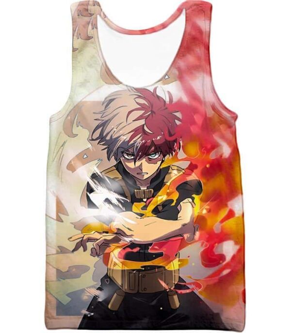 My Hero Academia Hoodie - My Hero Academia Being The Best Shoto Todoroki Half Cold Half Hot Hero Action Hoodie - Tank Top