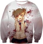 My Hero Academia Hoodie - My Hero Academia Cute And Dangerous Anime Villain Himiko Toga White Hoodie - Sweatshirt