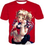 My Hero Academia Hoodie - My Hero Academia Cute Anime Villain Himiko Toga Red Hoodie - T-Shirt