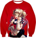 My Hero Academia Hoodie - My Hero Academia Cute Anime Villain Himiko Toga Red Hoodie - Sweatshirt