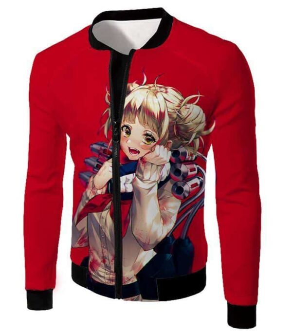 My Hero Academia Hoodie - My Hero Academia Cute Anime Villain Himiko Toga Red Hoodie - Jacket