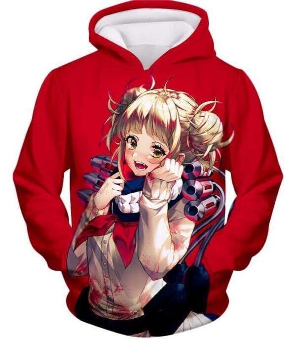 My Hero Academia Hoodie - My Hero Academia Cute Anime Villain Himiko Toga Red Hoodie - Hoodie