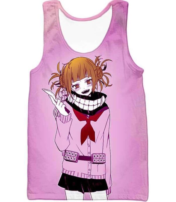 My Hero Academia Hoodie - My Hero Academia Dangerous And Cool Villain Himiko Toga Cool Promo Purple Zip Up Hoodie - Tank Top