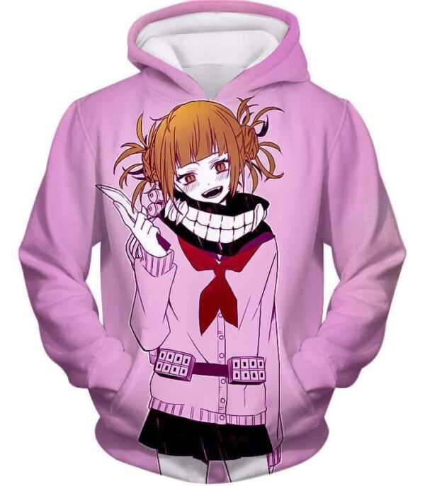 My Hero Academia Hoodie - My Hero Academia Dangerous And Cool Villain Himiko Toga Cool Promo Purple Zip Up Hoodie - Hoodie