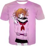 My Hero Academia Hoodie - My Hero Academia Dangerous And Cool Villain Himiko Toga Cool Promo Purple Zip Up Hoodie - T-Shirt