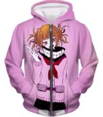 My Hero Academia Hoodie - My Hero Academia Dangerous And Cool Villain Himiko Toga Cool Promo Purple Hoodie - Zip Up Hoodie