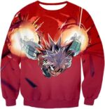 My Hero Academia Hoodie - My Hero Academia Exploding Hero Bakugo Katsuki Ultimate Action Red Hoodie - Sweatshirt