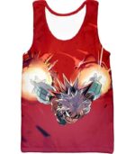 My Hero Academia Hoodie - My Hero Academia Exploding Hero Bakugo Katsuki Ultimate Action Red Zip Up Hoodie - Tank Top