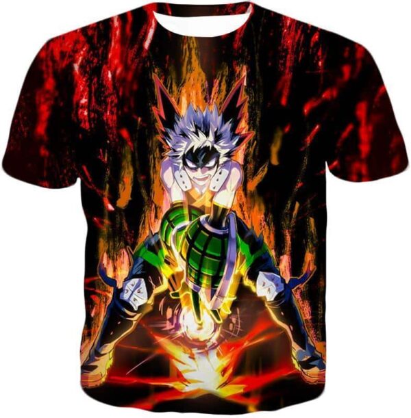 My Hero Academia Hoodie - My Hero Academia Explosion Quirk Hero Bakugo Katsuki Ultimate Action Zip Up Hoodie - T-Shirt