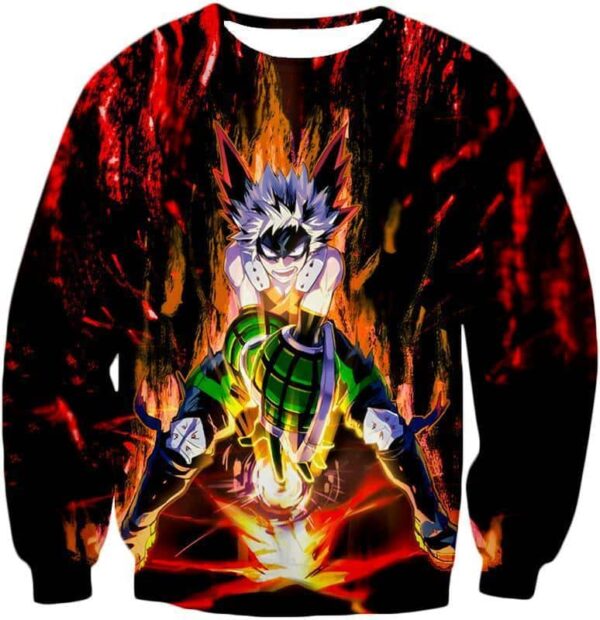 My Hero Academia Hoodie - My Hero Academia Explosion Quirk Hero Bakugo Katsuki Ultimate Action Hoodie - Sweatshirt