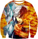 My Hero Academia Hoodie - My Hero Academia Favourite Anime Hero Shoto Todoroki Half Cold Half Hot Hoodie - Sweatshirt