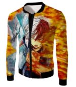 My Hero Academia Hoodie - My Hero Academia Favourite Anime Hero Shoto Todoroki Half Cold Half Hot Hoodie - Jacket